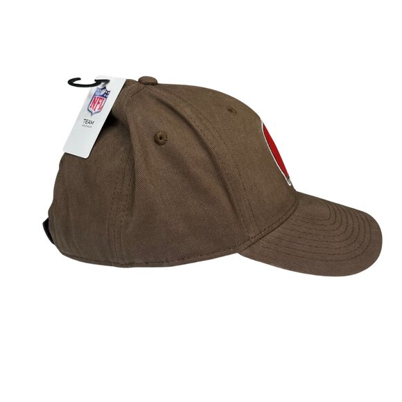 NFL Cleveland Browns Hat Embroidered Logo Brown Strapback Fanwear New - Picture 2 of 12